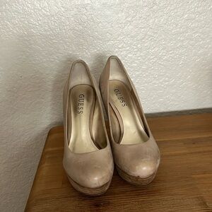 Guess leather pumps, nude color, size 5.5